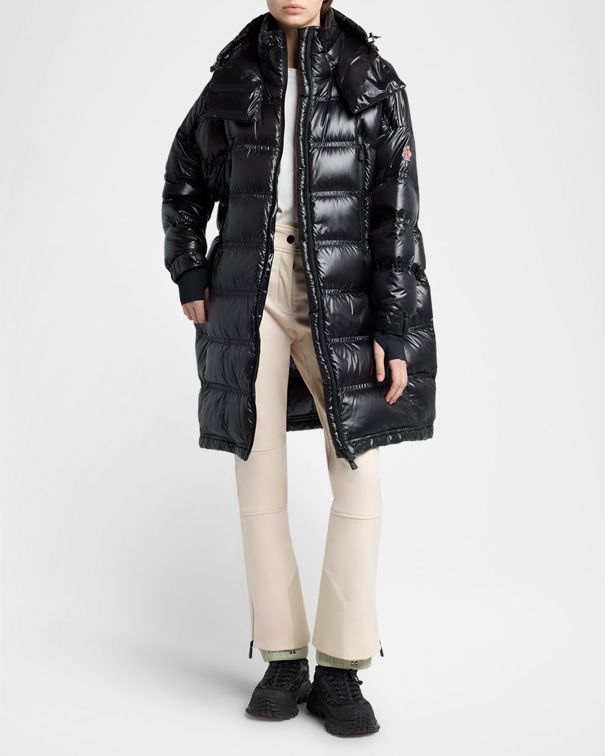 Moncler Grenoble Rochelairs Hooded Long Down Jacket
