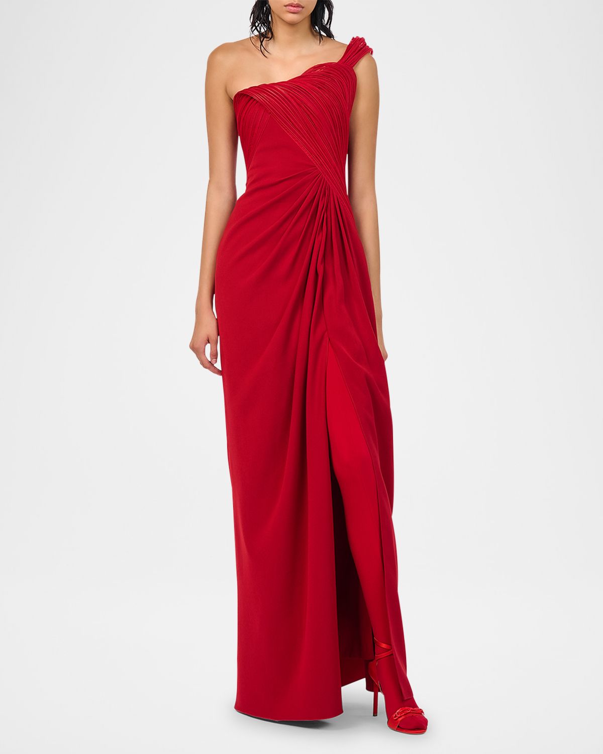 Gaurav Gupta Erytheia Sculpted One-Shoulder Column Gown