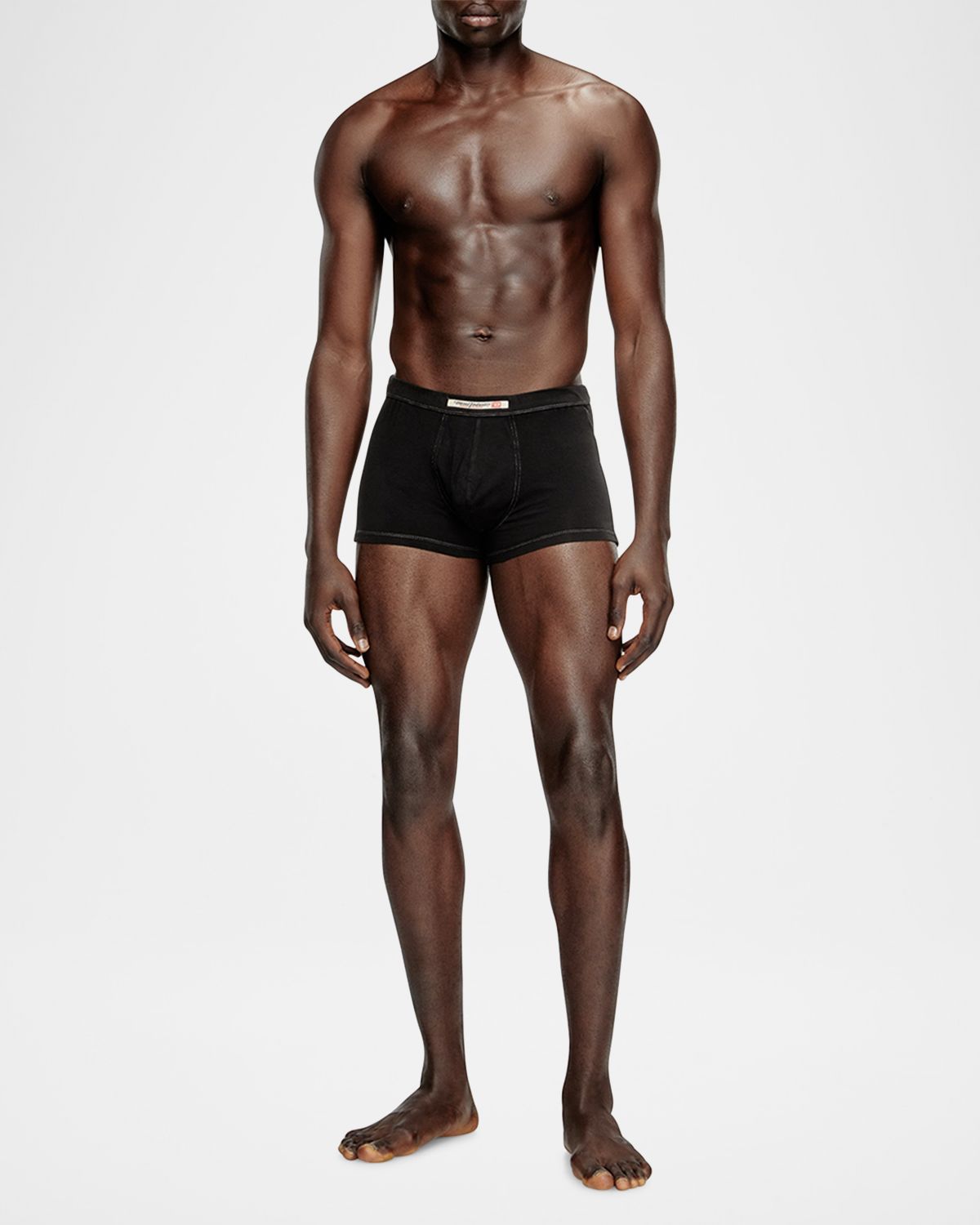 Diesel Men 's Devon 2-Pack Stretch Logo Flag Boxer Briefs