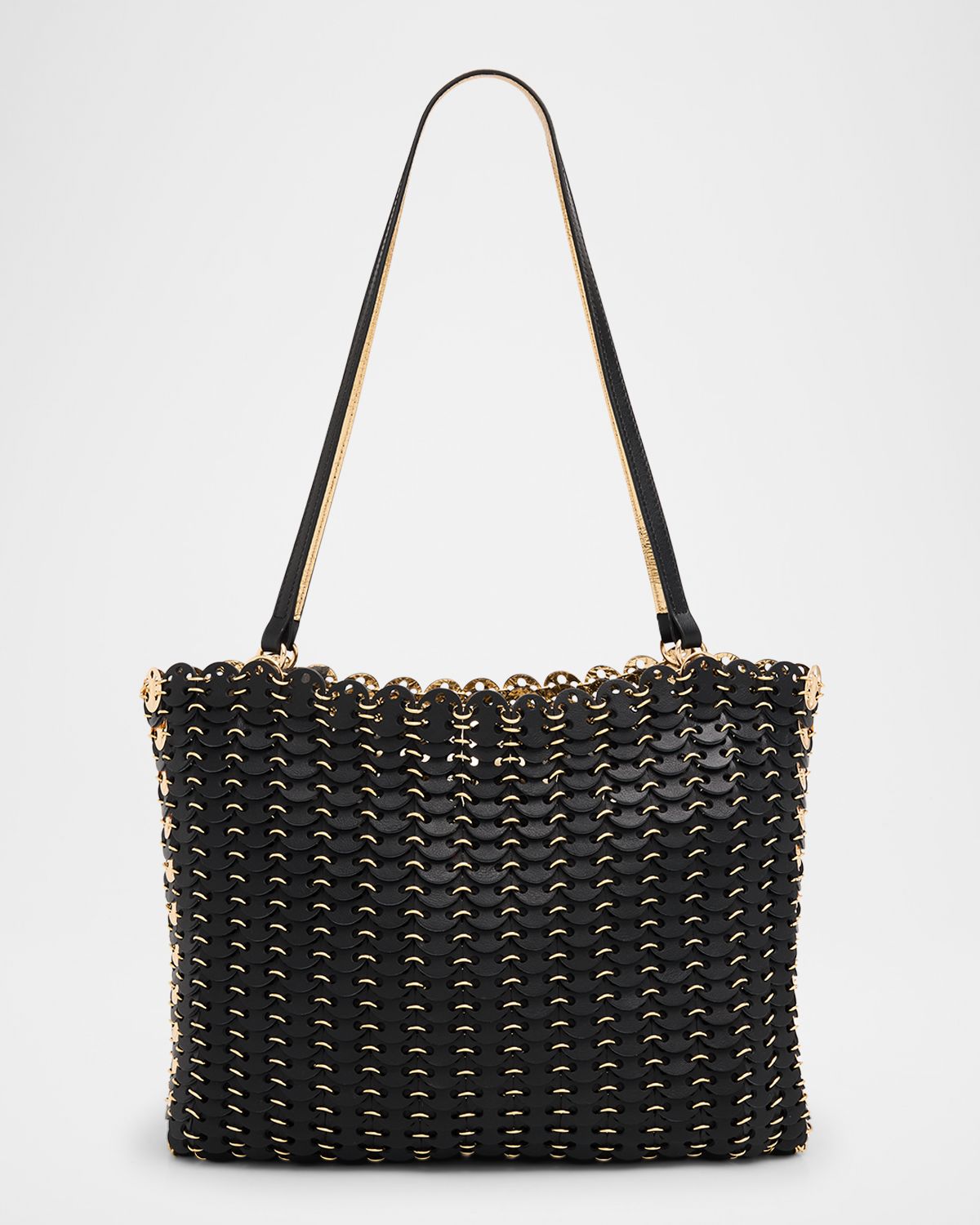 Rabanne Sac a Main Leather Disc Link Shoulder Bag