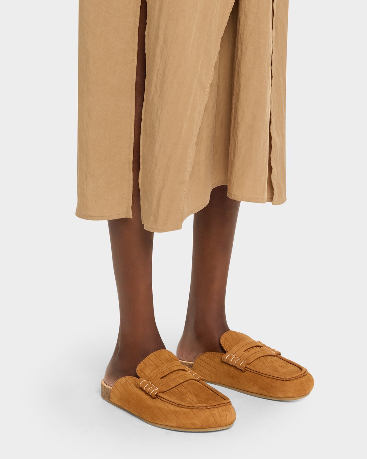 JW Anderson Suede Stitch Loafer Mules