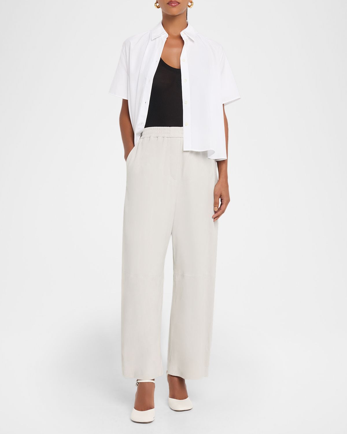 Loewe Barrel-Leg Pull-On Trousers