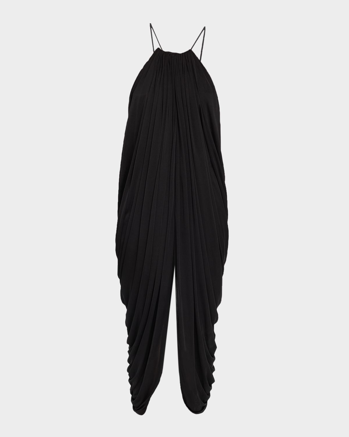 Loewe Draped Anagram Backless Midi Dress