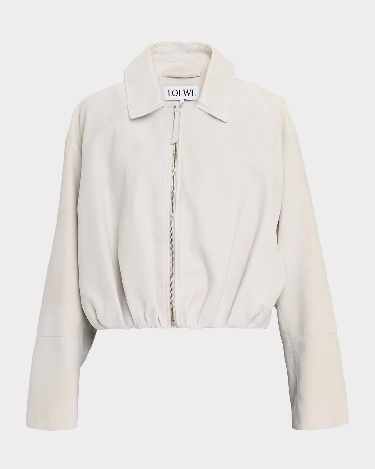 Loewe Suede Draped Bomber Jacket