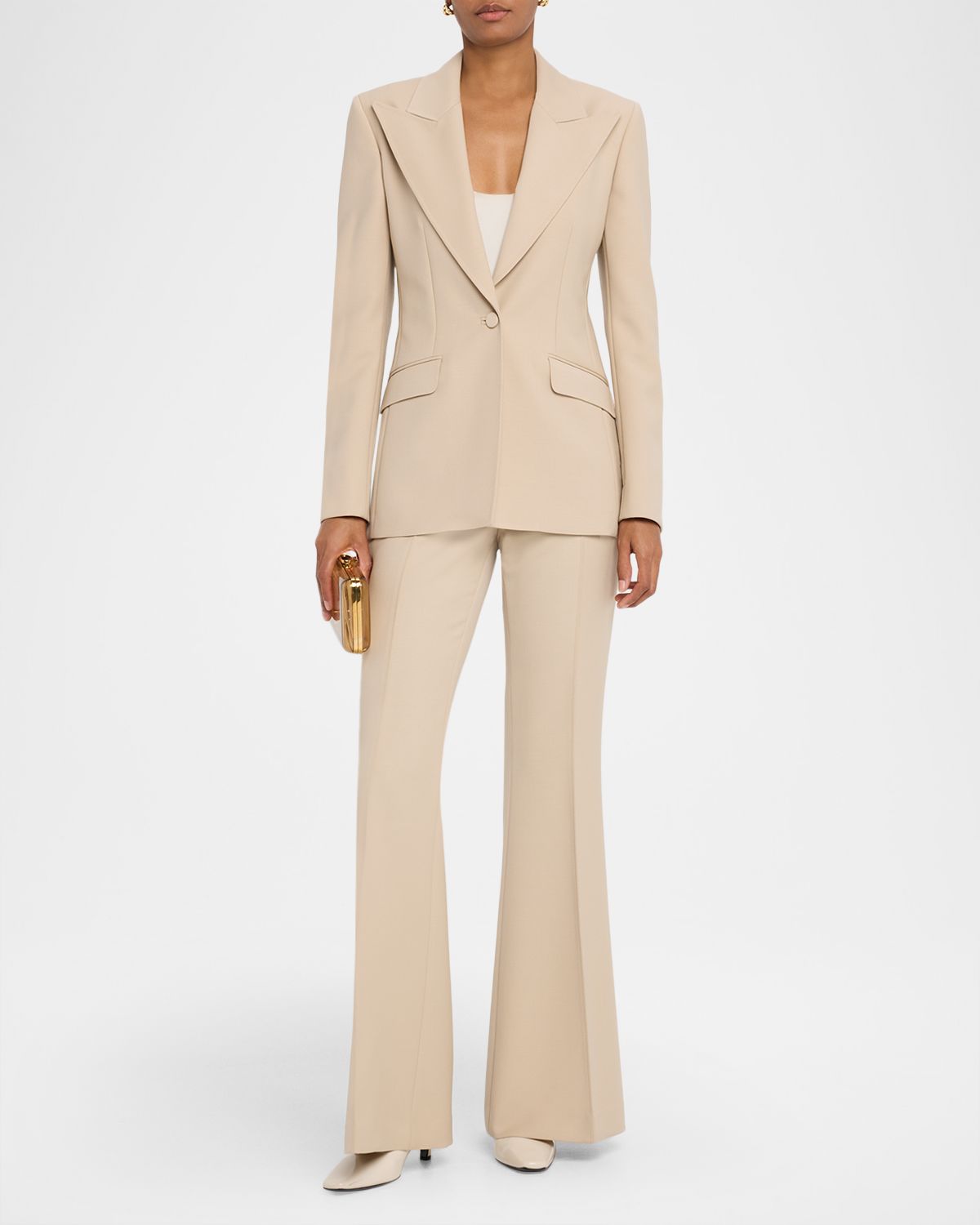 Gabriela Hearst Rhein Wool Flare Pants