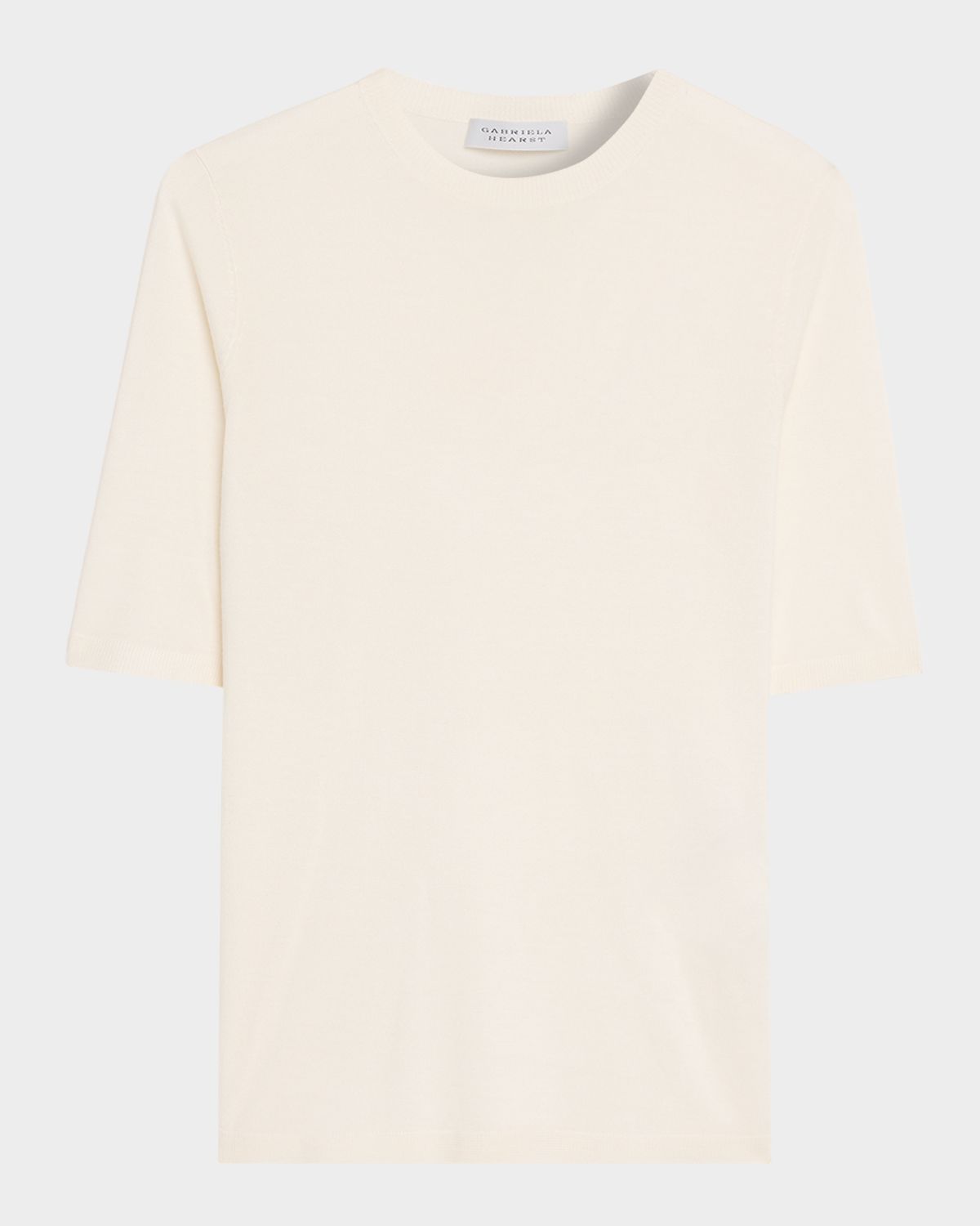 Gabriela Hearst Brunner Short-Sleeve Cashmere-Silk T-Shirt | Thumbnail 6