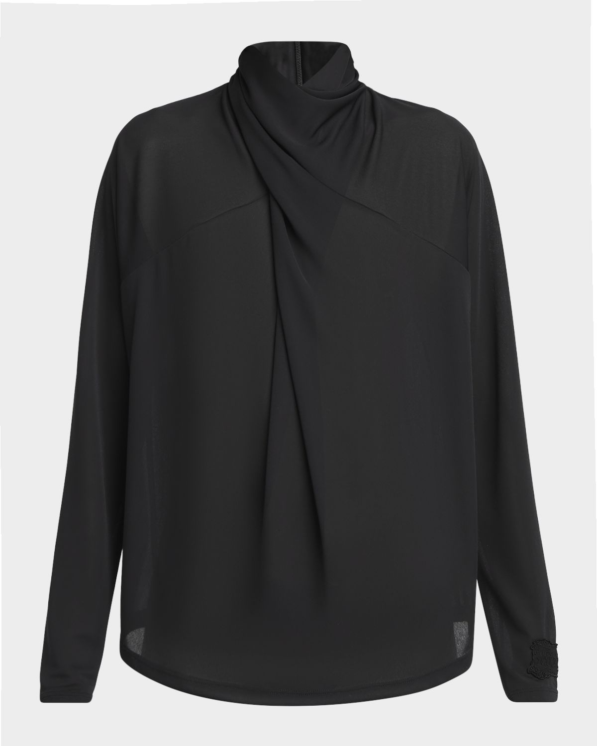 Versace Jeans Couture Crisscross Draped Long-Sleeve Top