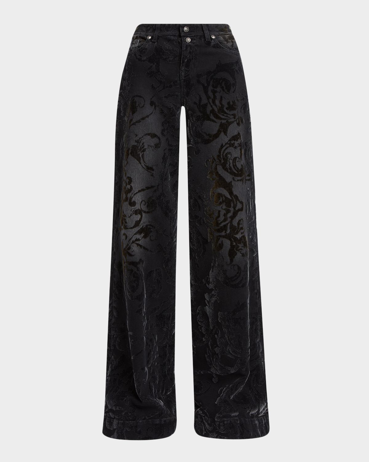 Versace Glitter Barocco Flare Jeans