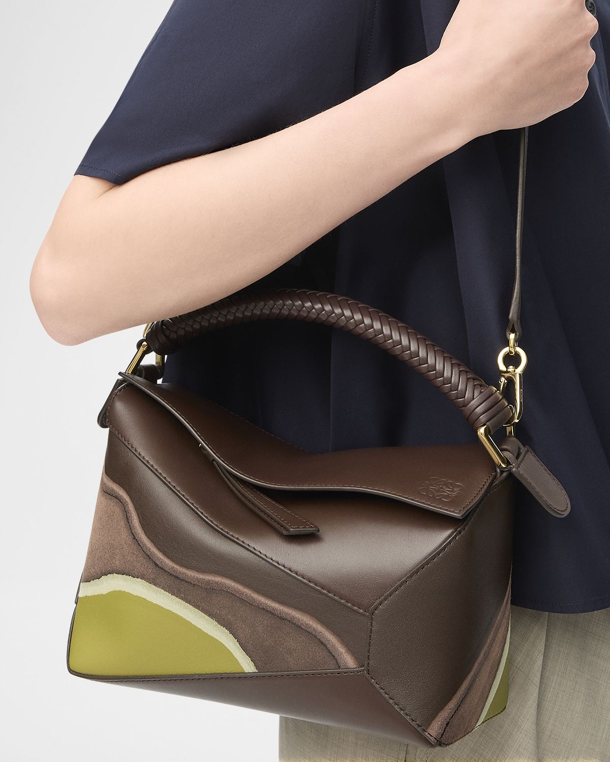 Loewe Puzzle Edge Small Top-Handle Bag in Nappa Leather