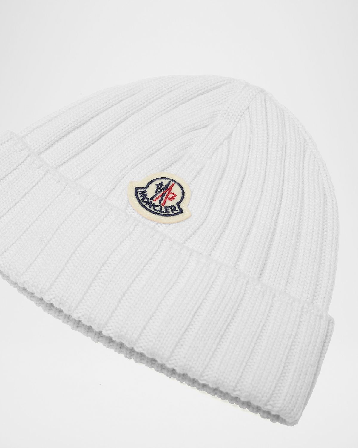 Moncler Girl 's Logo Ribbed Wool Beanie