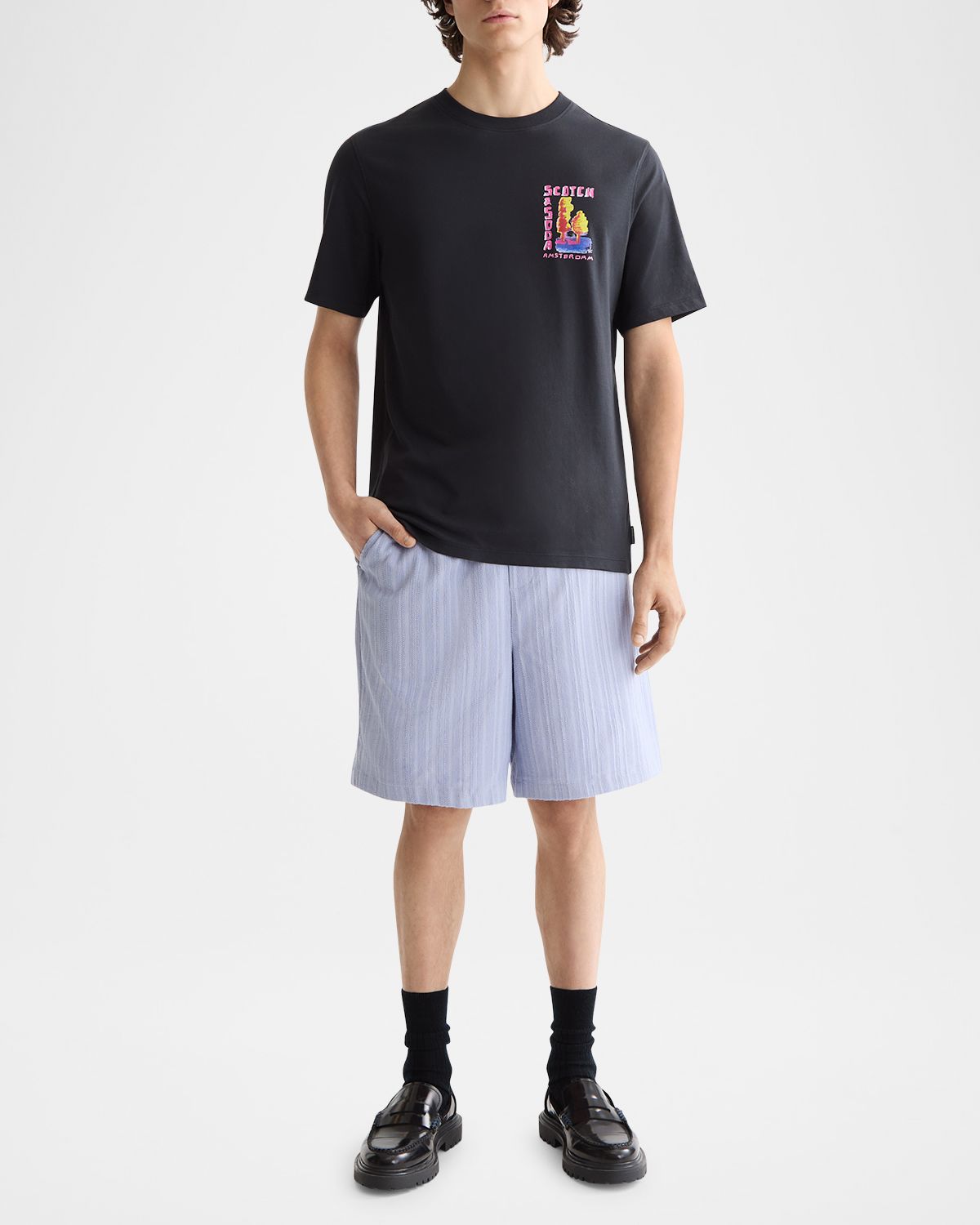 Scotch & Soda Men 's Graphic Crewneck T-Shirt