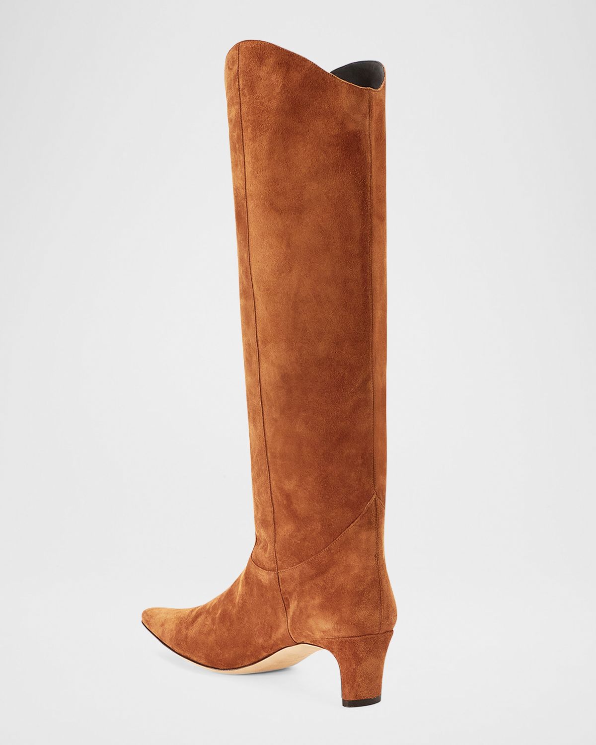 STAUD Western Wally Suede Knee-High Boots