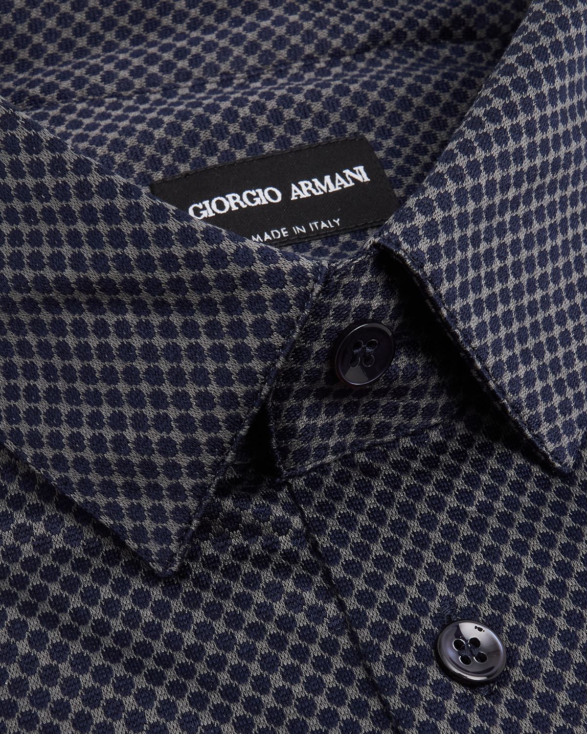 Giorgio Armani Men 's Micro-Circle Point Collar Dress Shirt
