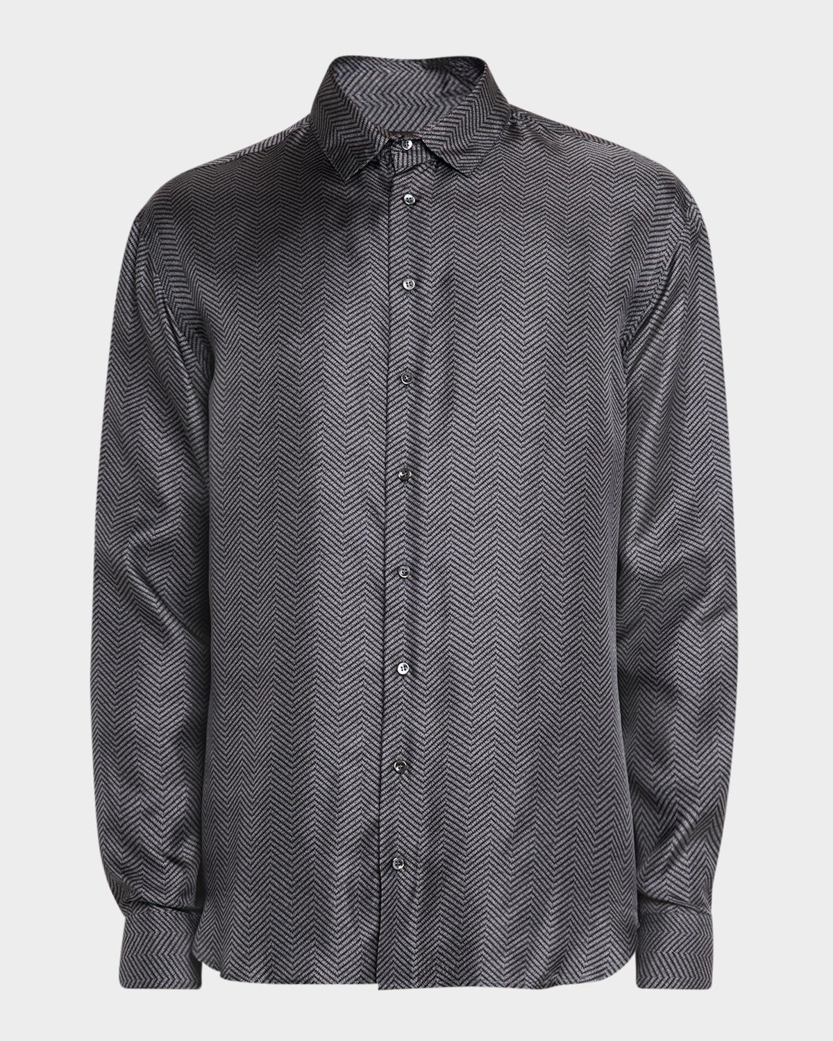 Giorgio Armani Men 's Chevron Silk Dress Shirt