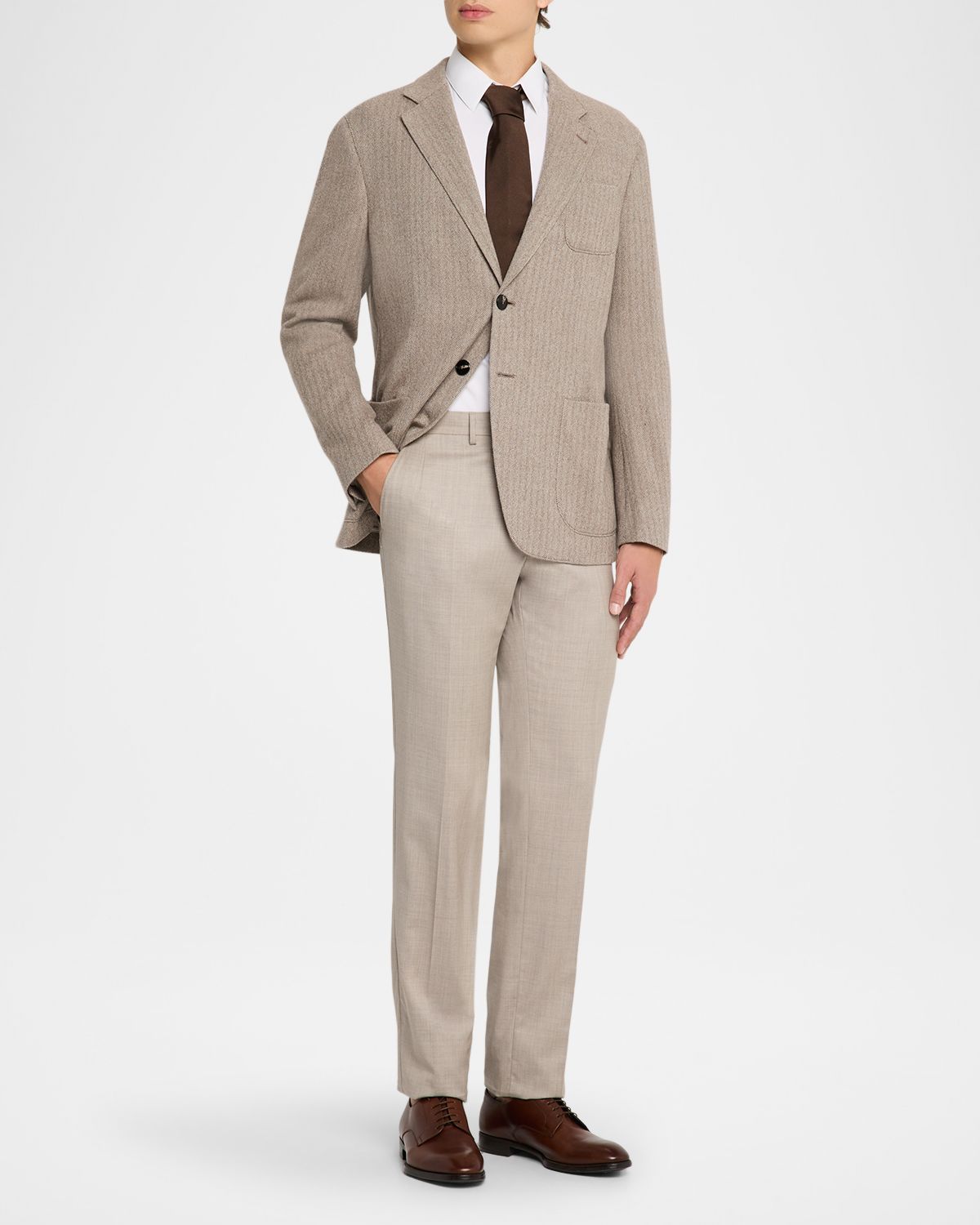 Giorgio Armani Men 's Herringbone Cashmere and Wool Sport Coat