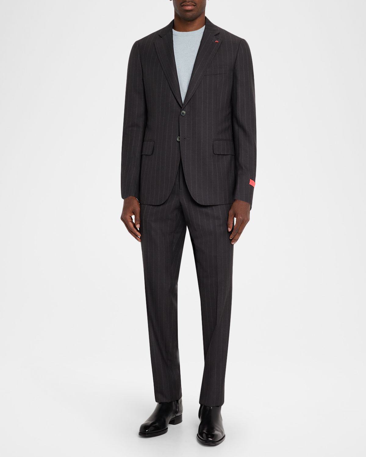 Isaia Men 's Wool Pinstripe Slim Two-Piece Suit | Thumbnail 10 Isaia Men 's Wool Pinstripe Slim Two-Piece Suit | Thumbnail 10