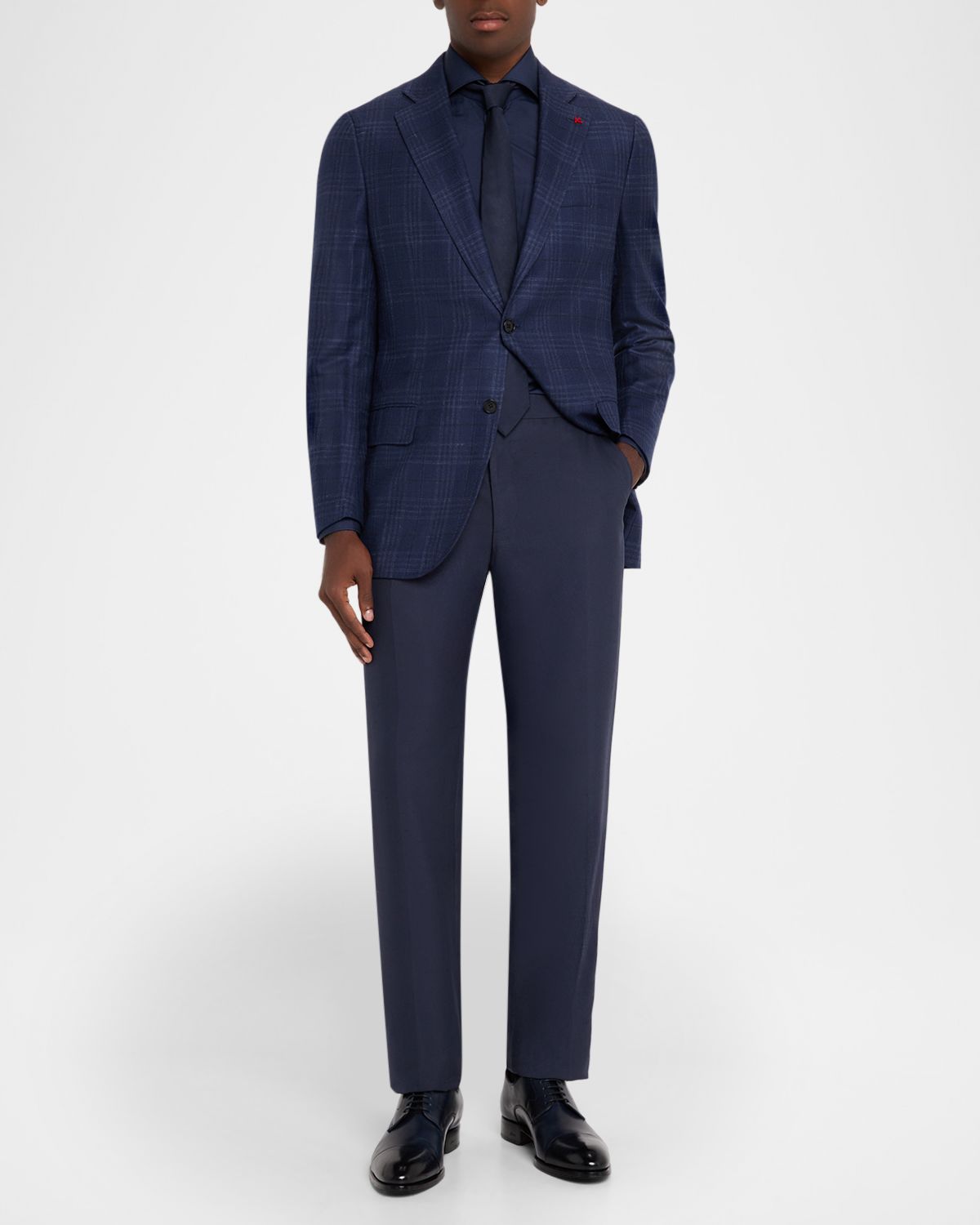 Isaia Men 's Tonal Plaid Single-Breasted Sport Coat | Thumbnail 8 Isaia Men 's Tonal Plaid Single-Breasted Sport Coat | Thumbnail 8