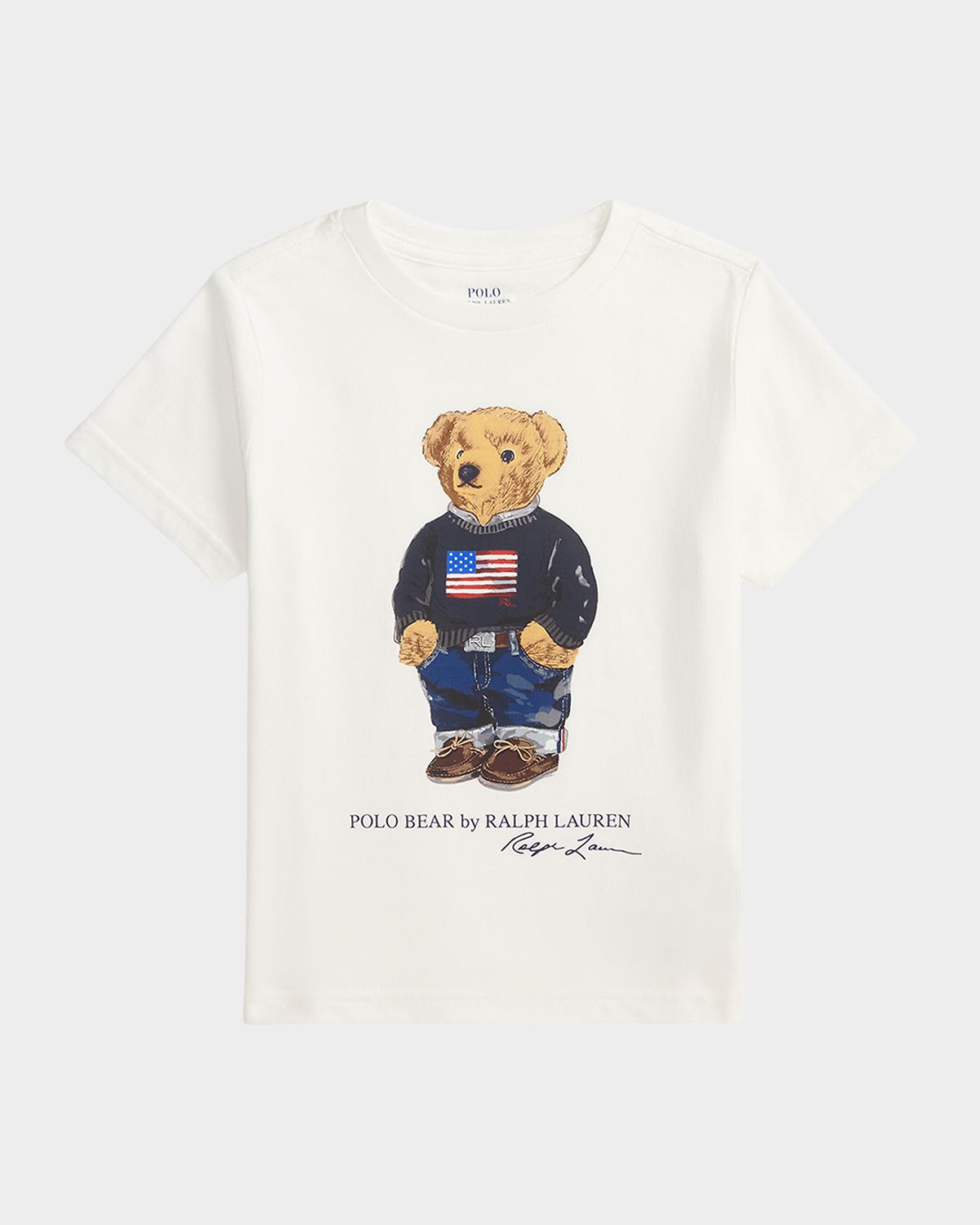 Polo Ralph Lauren Boy 's Polo Bear Flag Print Short-Sleeve T-Shirt, Size 2T-7