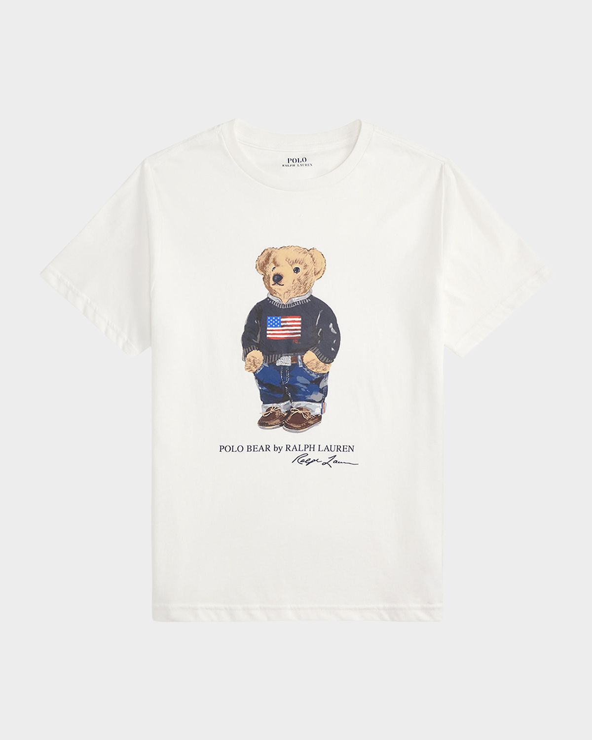 Polo Ralph Lauren Boy 's Polo Bear Flag Print Short-Sleeve T-Shirt, Size S-L