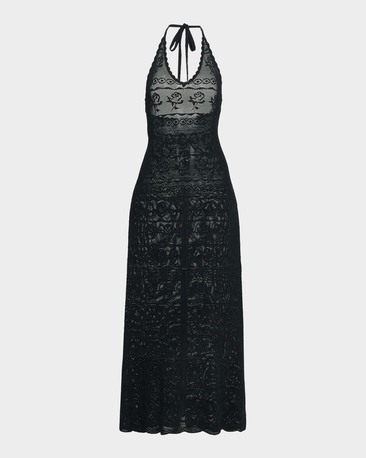 LoveShackFancy Cillian Pointelle Knit Maxi Dress