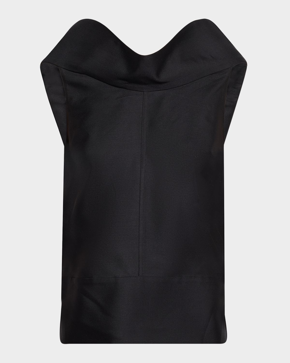 Brandon Maxwell Bowie Sleeveless Draped Top