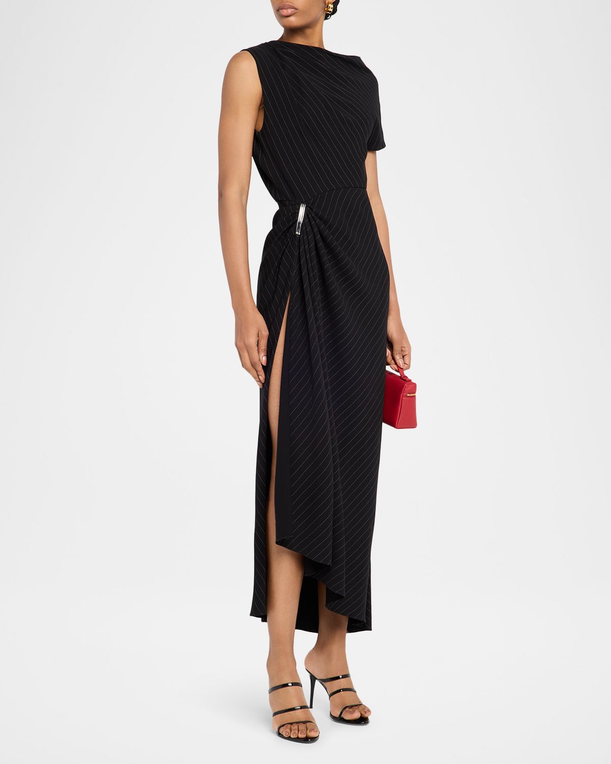Brandon Maxwell The Lowery Asymmetric Draped Dress