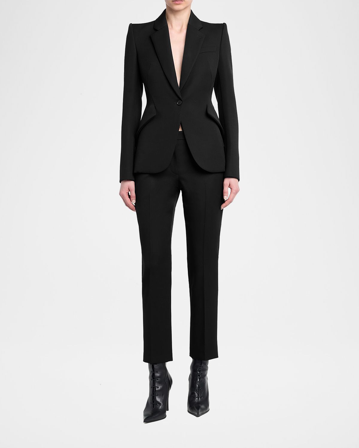 McQueen Cropped Cigarette Trousers