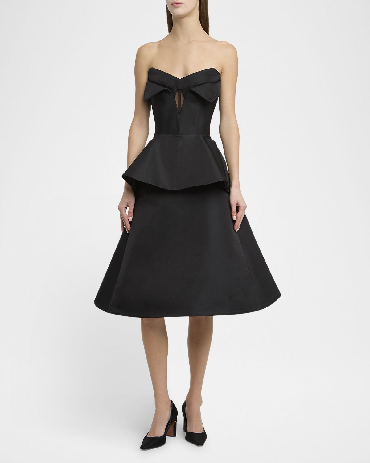McQueen Strapless Peplum Bustier Top