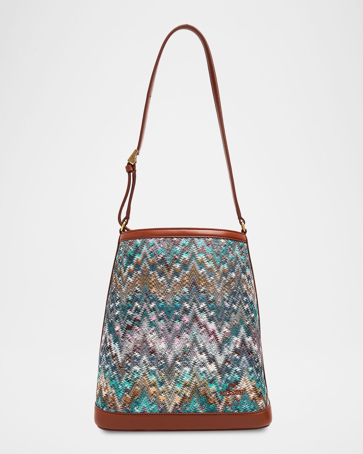 Missoni Zigzag Canvas Bucket Shoulder Bag