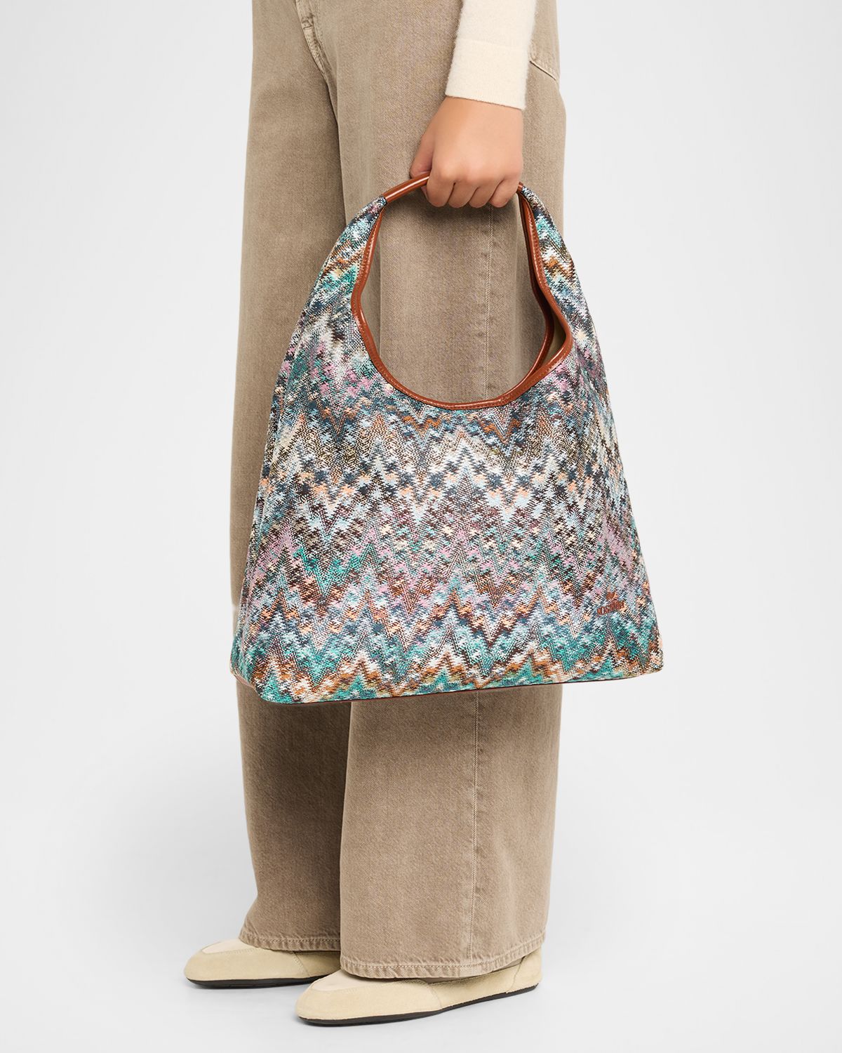 Missoni Large Zigzag Canvas Tote Bag
