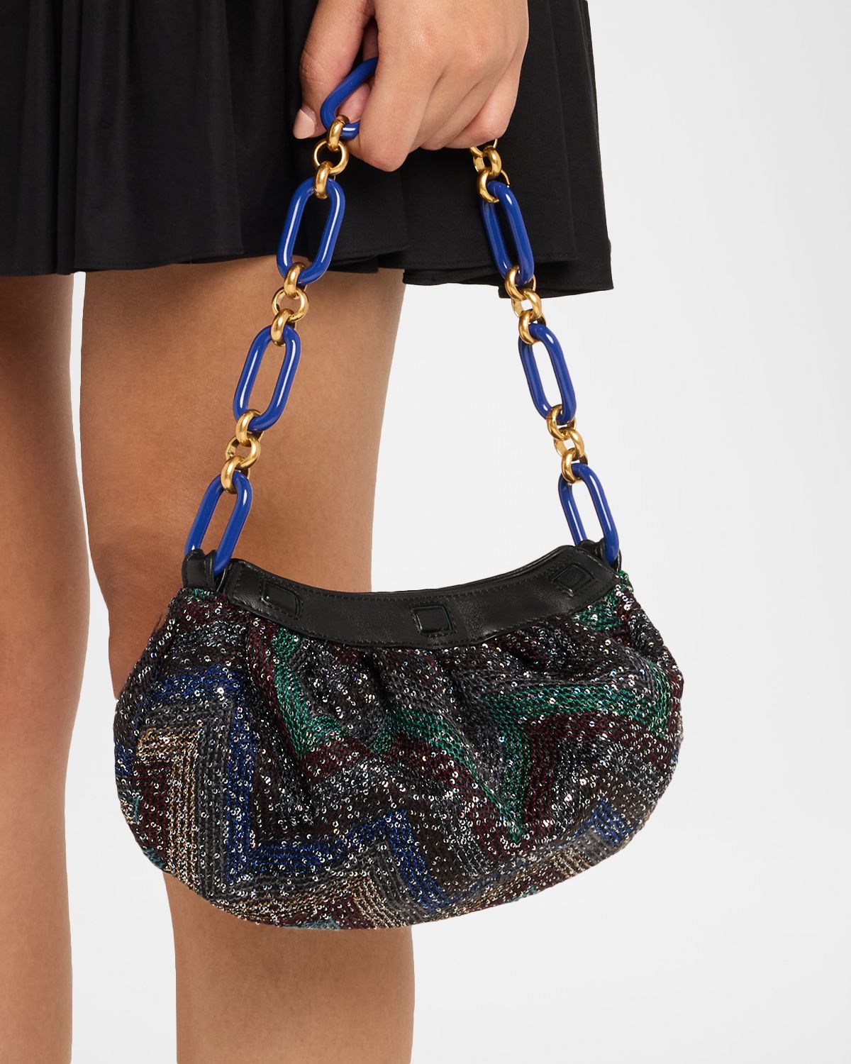 Missoni Small Sequin Chevron Pouch Shoulder Bag