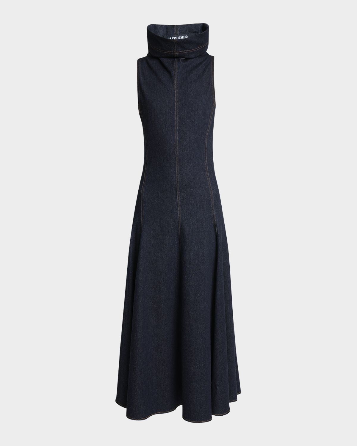 Jacquemus Triangle De-Nimes Denim Maxi Dress