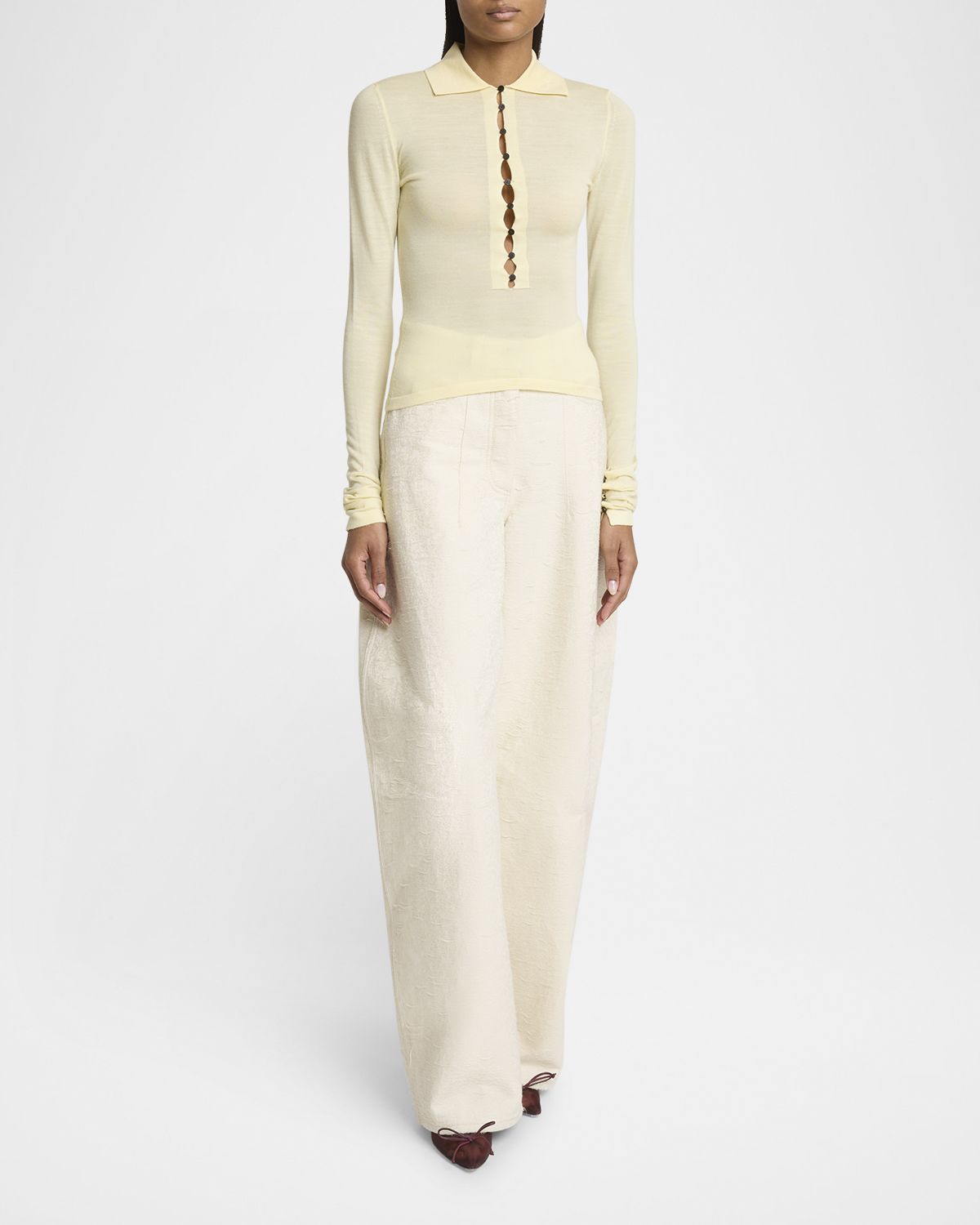 Jacquemus The Merino Polo Top