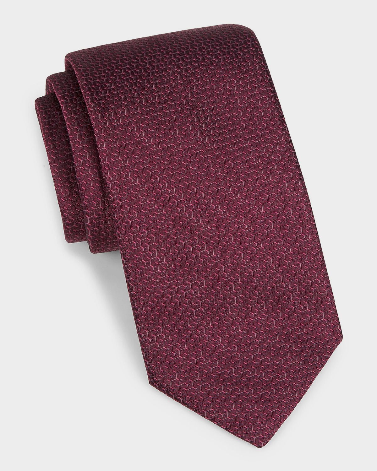 Canali Men 's Tonal Silk Jacquard Tie