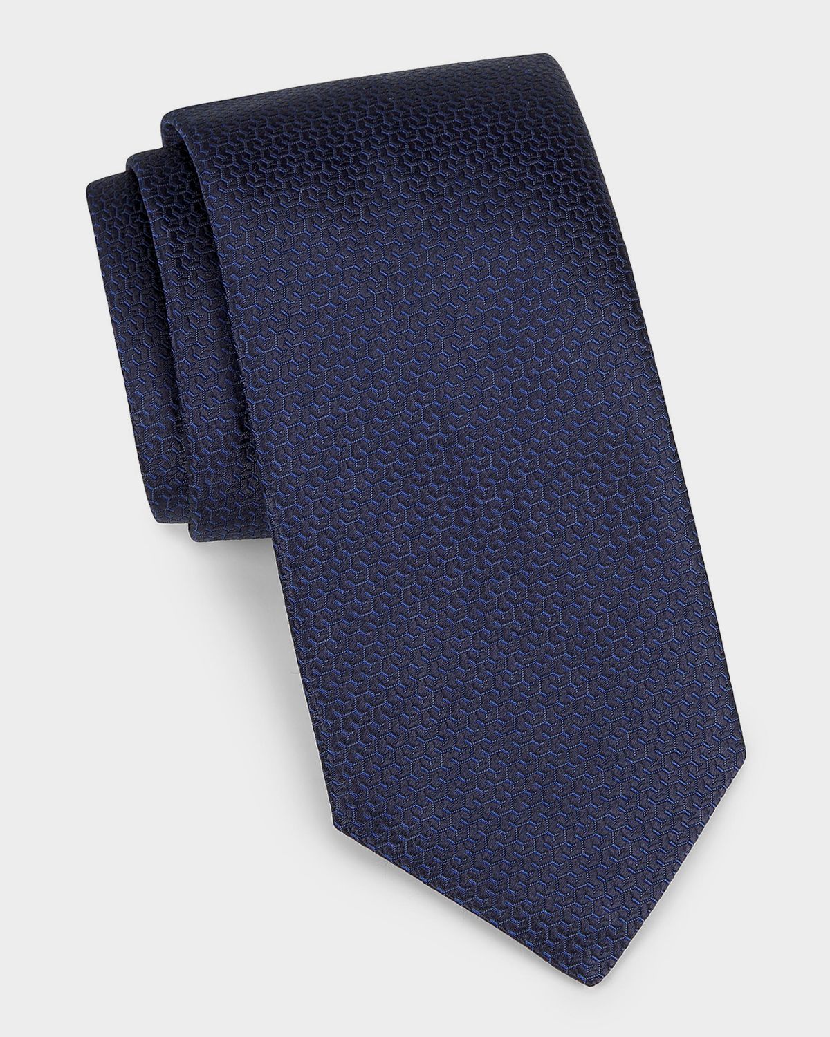 Canali Men 's Neat Silk Jacquard Tie