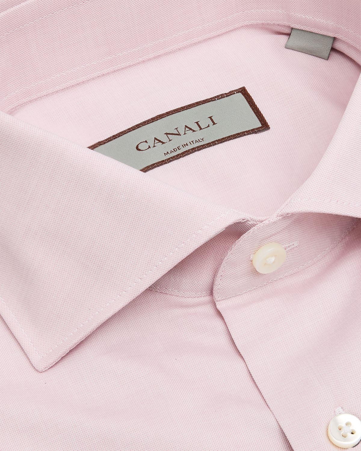 Canali Men 's Cotton Spread-Collar Dress Shirt