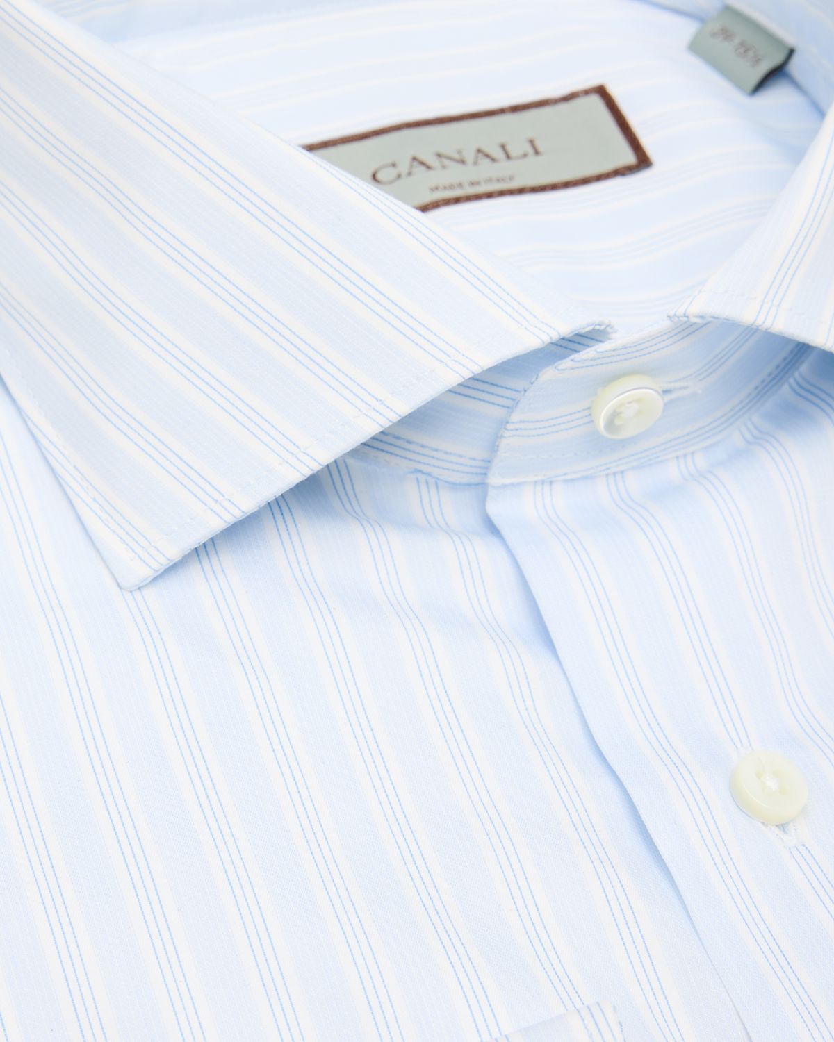 Canali Men 's Triple Fine-Stripe Cotton Dress Shirt