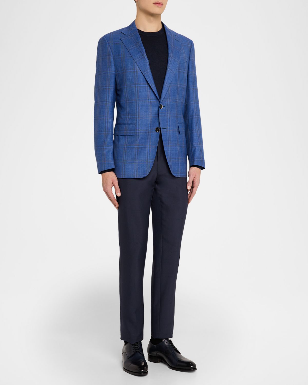 Canali Men 's Plaid Wool Single-Breasted Sport Coat