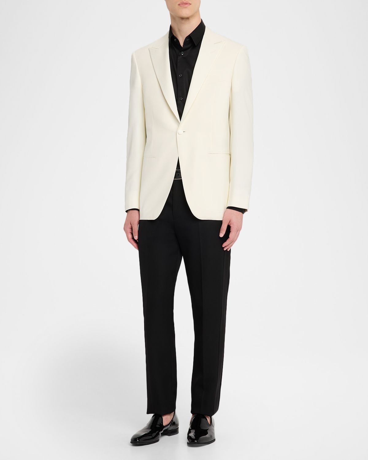 Canali Men 's Wool Peak Lapel Dinner Jacket