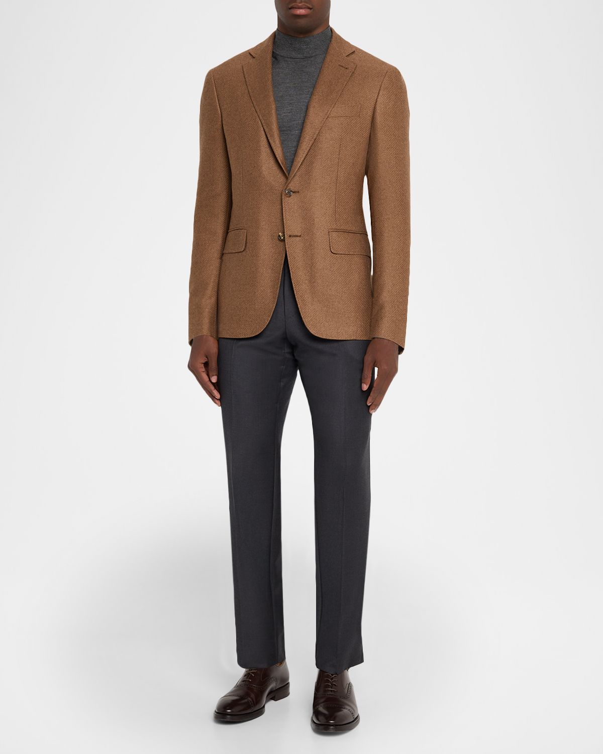 Canali Men 's Cashmere and Silk Notch Lapel Blazer