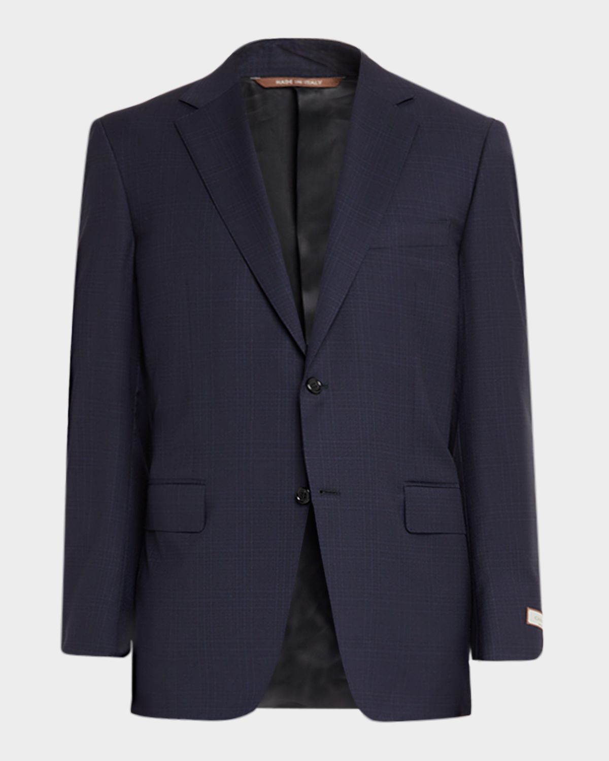 Canali Tonal Plaid Wool Single-Breasted Suit