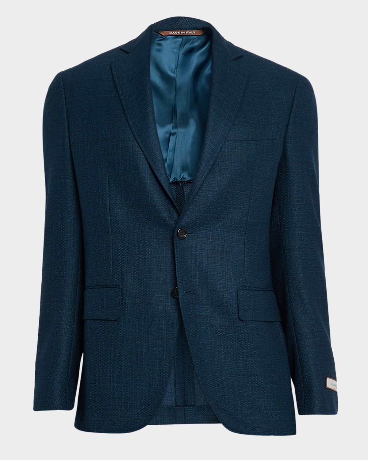 Canali Men 's Wool Textured Notch Lapel Sport Coat