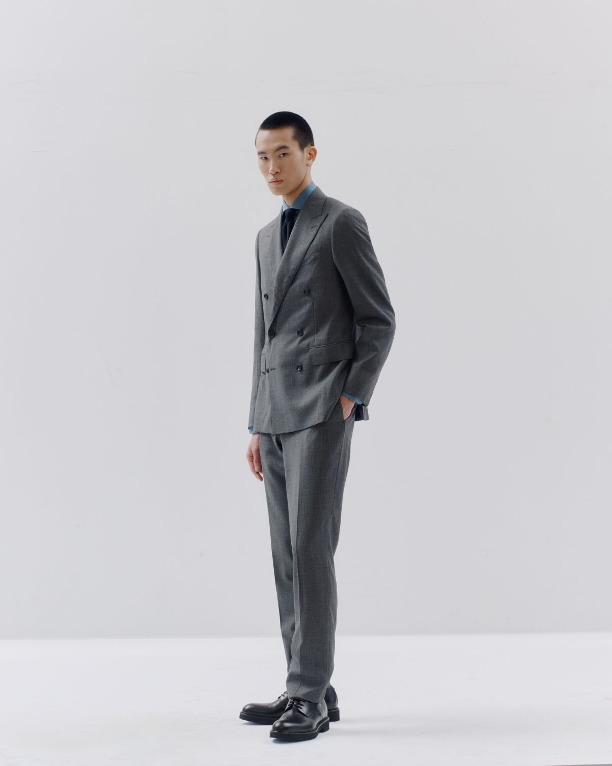 Canali Men 's Wool Birdseye Double-Breasted Suit
