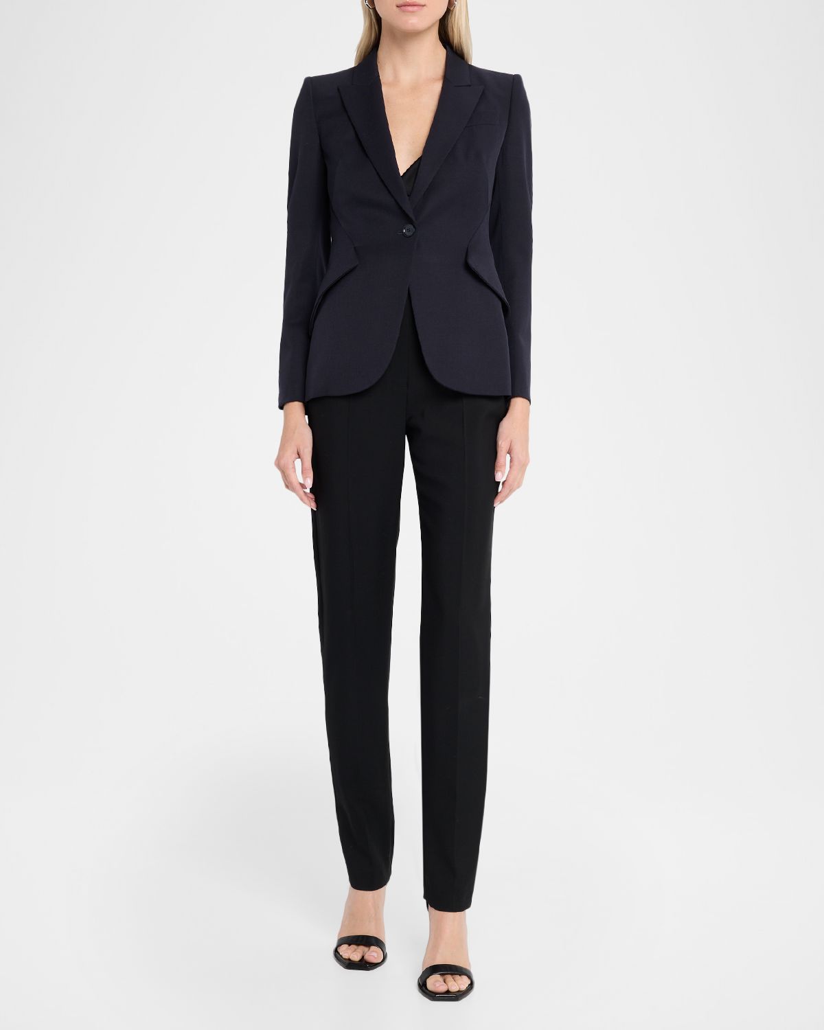 McQueen Grain De Poudre Wool Single-Breasted Blazer
