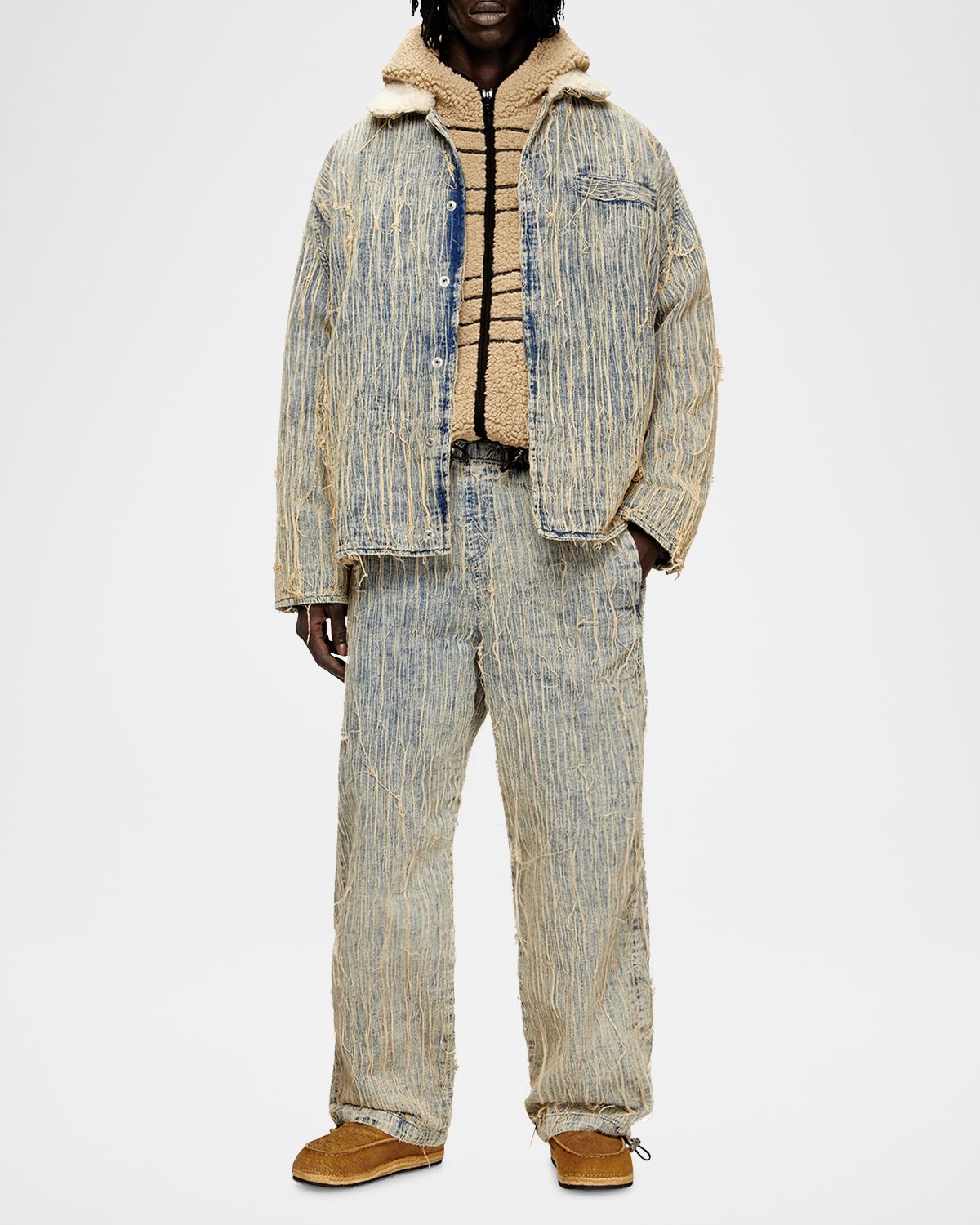 Diesel Men 's D-Martial Relaxed-Fit Jacquard Denim Jeans