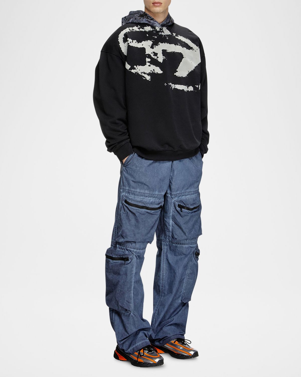 Diesel Men 's S-BOXT-N5 Oversized D-Logo Sweatshirt