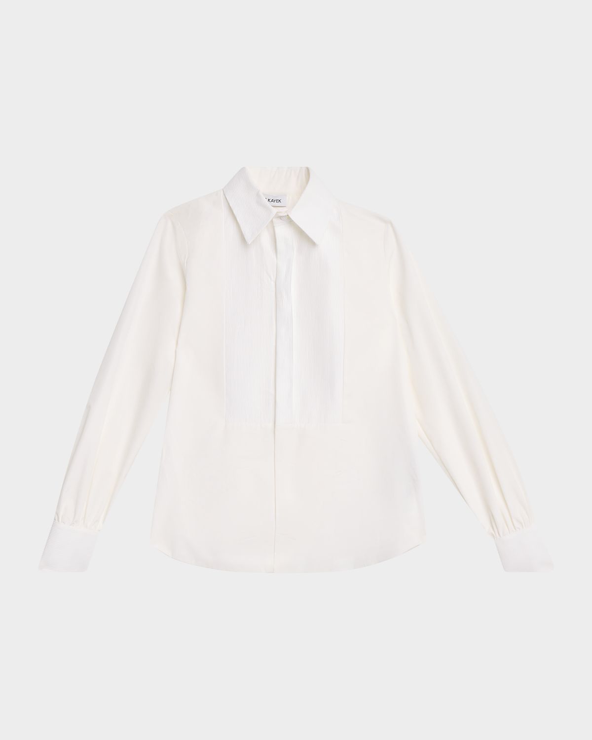 Dice Kayek Bib-Front Cotton Poplin Button-Front Shirt