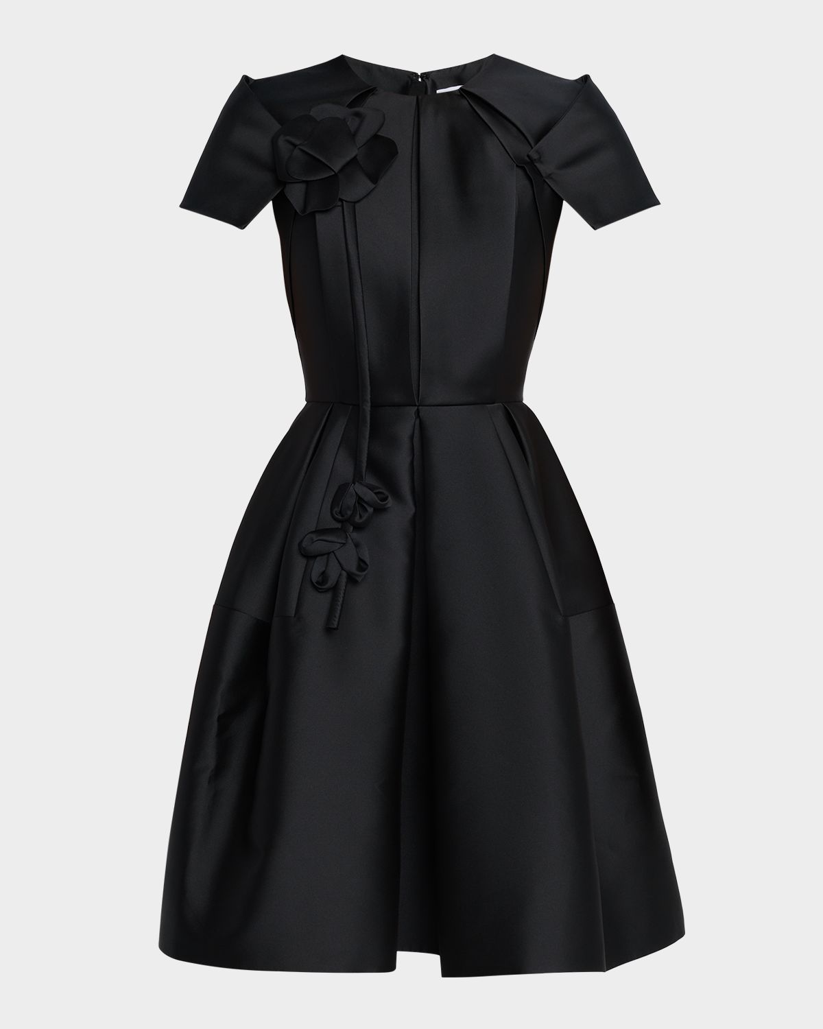 Dice Kayek Rosette Pleated Mini Dress