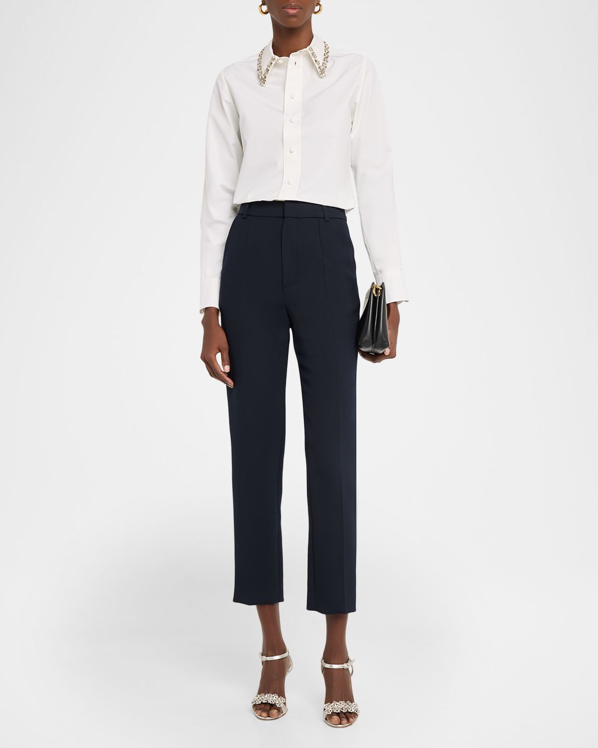 Dice Kayek Wool Twill Straight-Leg Ankle Pants