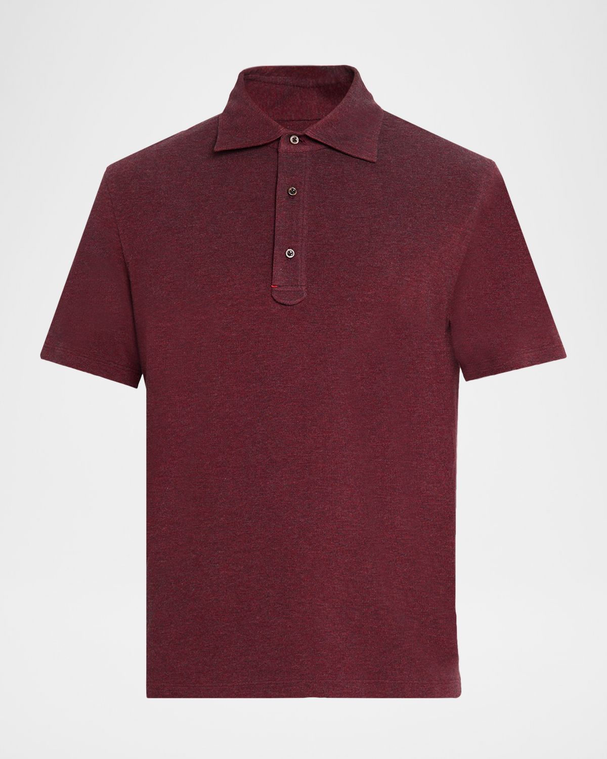 Isaia Men 's Washed Cotton Piquet Polo Shirt